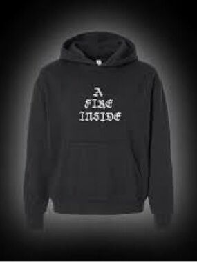 AFI A Fire Inside Black Hoodie New Size Medium